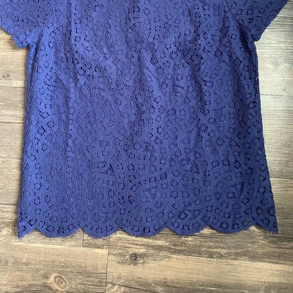 J. Crew Factory Short Sleeve Lace Top - Picture 2 of 5